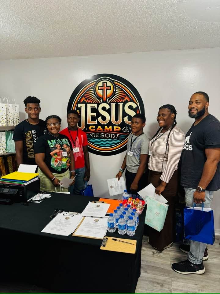 Guests gathered together at Jesus Camp Resort