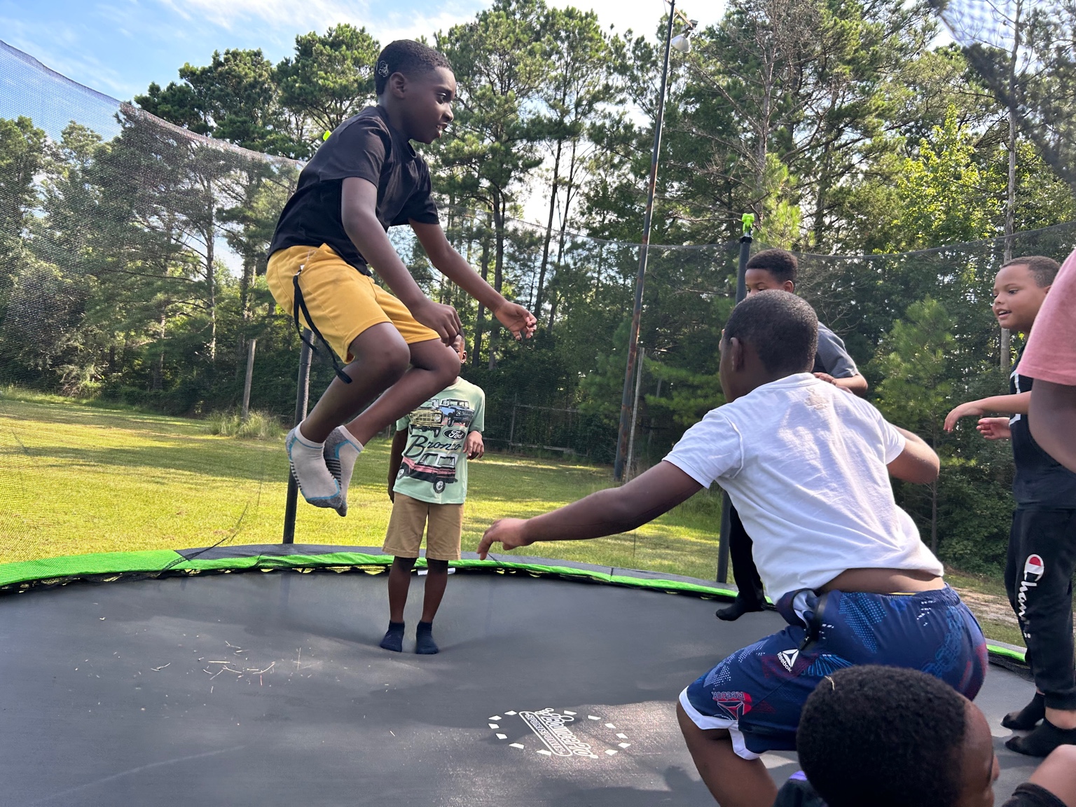 Youth boys jumping